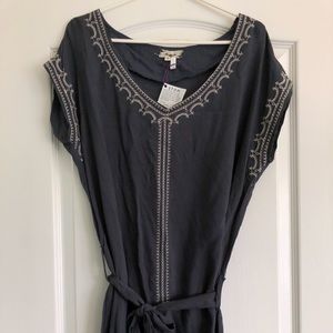 Slate Blue Knee Length Dress